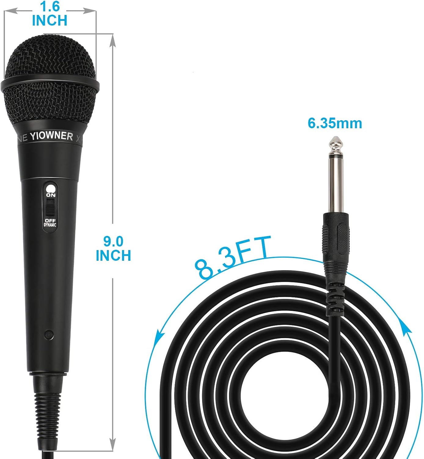 Wired Microphone, Karaoke Handheld Microphone for Singing, Mic Karaoke with 2.5m Cable, Vocal Dynamic Mic for Speaker, AMP, Mixer, DVD - Image 4